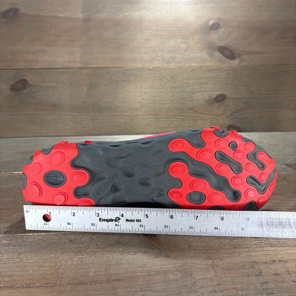 Nike React Element 55 Mens size 8 shoes Black Solar Red Running Sneakers